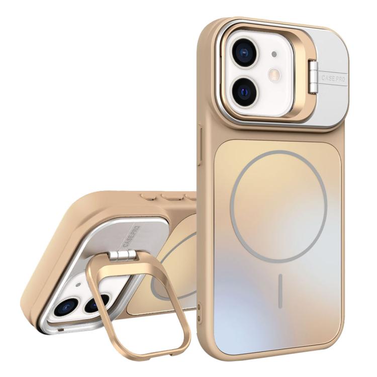 غطاء هاتف ماجسيف بحامل عدسة مطفي AG، لهواتف iPhone 12، iPhone 12 Pro Max، iPhone 12 Pro، iPhone 11