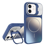 غطاء هاتف ماجسيف بحامل عدسة مطفي AG، لهواتف iPhone 12، iPhone 12 Pro Max، iPhone 12 Pro، iPhone 11