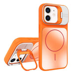 غطاء هاتف ماجسيف بحامل عدسة مطفي AG، لهواتف iPhone 12، iPhone 12 Pro Max، iPhone 12 Pro، iPhone 11