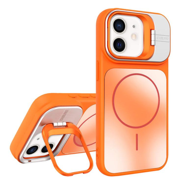 غطاء هاتف ماجسيف بحامل عدسة مطفي AG، لهواتف iPhone 12، iPhone 12 Pro Max، iPhone 12 Pro، iPhone 11