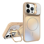 غطاء هاتف ماجسيف بحامل عدسة مطفي AG، لهواتف iPhone 12، iPhone 12 Pro Max، iPhone 12 Pro، iPhone 11