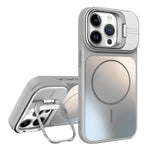 غطاء هاتف ماجسيف بحامل عدسة مطفي AG، لهواتف iPhone 12، iPhone 12 Pro Max، iPhone 12 Pro، iPhone 11