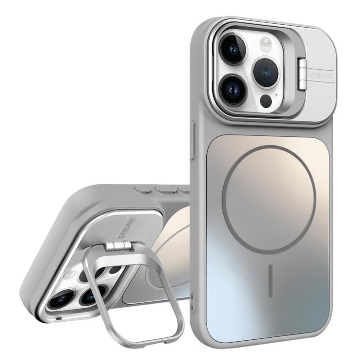 غطاء هاتف ماجسيف بحامل عدسة مطفي AG، لهواتف iPhone 12، iPhone 12 Pro Max، iPhone 12 Pro، iPhone 11