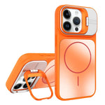 غطاء هاتف ماجسيف بحامل عدسة مطفي AG، لهواتف iPhone 12، iPhone 12 Pro Max، iPhone 12 Pro، iPhone 11