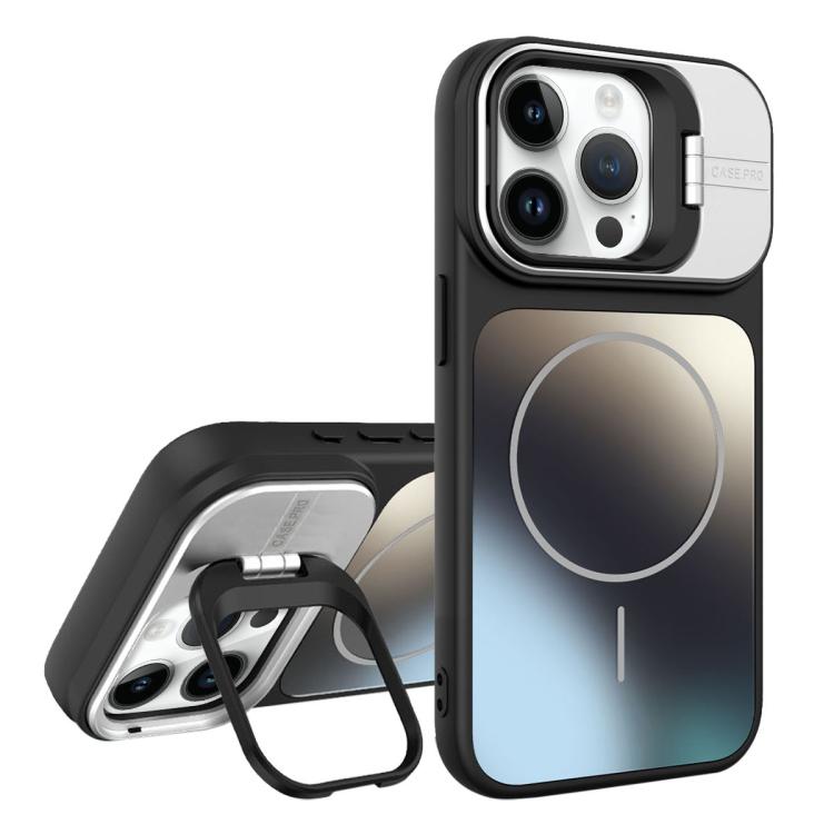 غطاء هاتف ماجسيف بحامل عدسة مطفي AG، لهواتف iPhone 12، iPhone 12 Pro Max، iPhone 12 Pro، iPhone 11