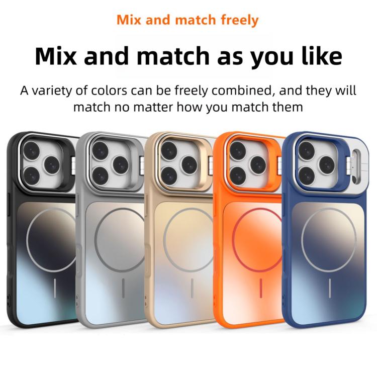 غطاء هاتف ماجسيف بحامل عدسة مطفي AG، لهواتف iPhone 12، iPhone 12 Pro Max، iPhone 12 Pro، iPhone 11