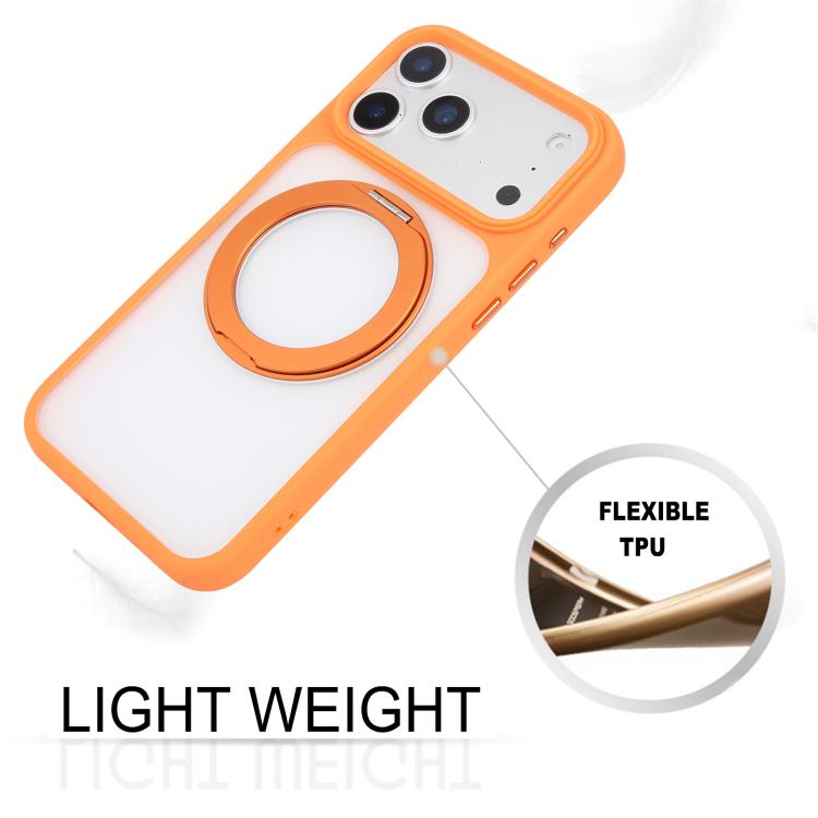 غطاء هاتف GEBEI من سلسلة الجاز مع حامل دوار 360 درجة وملمس جلدي مطفي مع MagSafe، لهواتف iPhone 17 Pro Max، iPhone 17 Pro