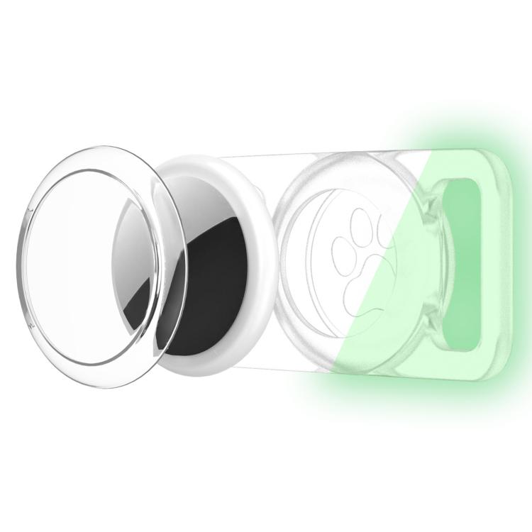 غطاء شفاف من السيليكون لتعقب طوق الحيوانات الأليفة xDfind، لجهاز AirTag الجيل الثاني / AirTag الجيل الأول
