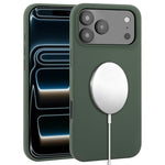 غطاء هاتف ماجسيف من السيليكون السائل بتغطية كاملة، لهواتف iPhone 17 Pro Max، iPhone 17 Pro، iPhone 17، iPhone Air