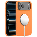 غطاء هاتف ماجسيف من السيليكون السائل بتغطية كاملة، لهواتف iPhone 17 Pro Max، iPhone 17 Pro، iPhone 17، iPhone Air
