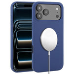 غطاء هاتف ماجسيف من السيليكون السائل بتغطية كاملة، لهواتف iPhone 17 Pro Max، iPhone 17 Pro، iPhone 17، iPhone Air