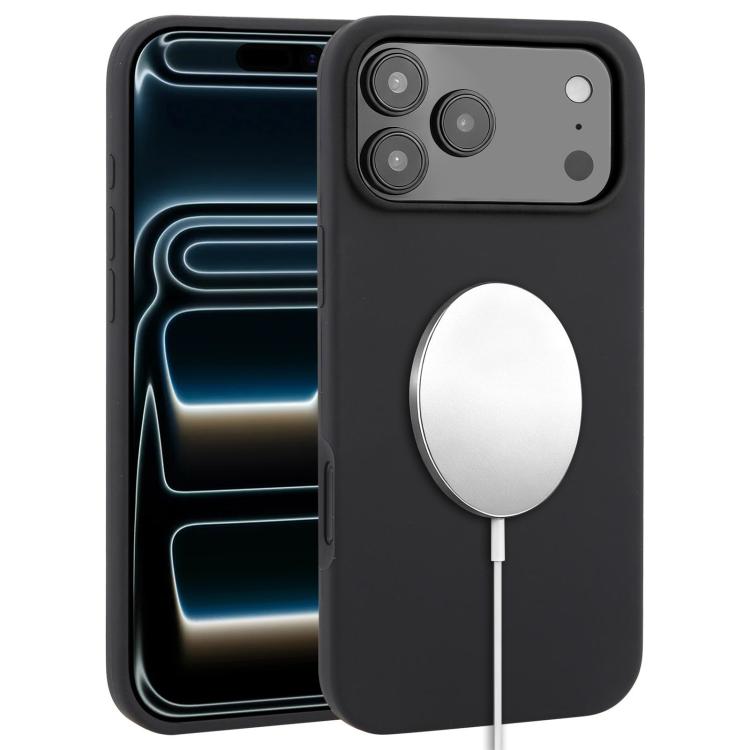 غطاء هاتف ماجسيف من السيليكون السائل بتغطية كاملة، لهواتف iPhone 17 Pro Max، iPhone 17 Pro، iPhone 17، iPhone Air