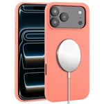 غطاء هاتف ماجسيف من السيليكون السائل بتغطية كاملة، لهواتف iPhone 17 Pro Max، iPhone 17 Pro، iPhone 17، iPhone Air