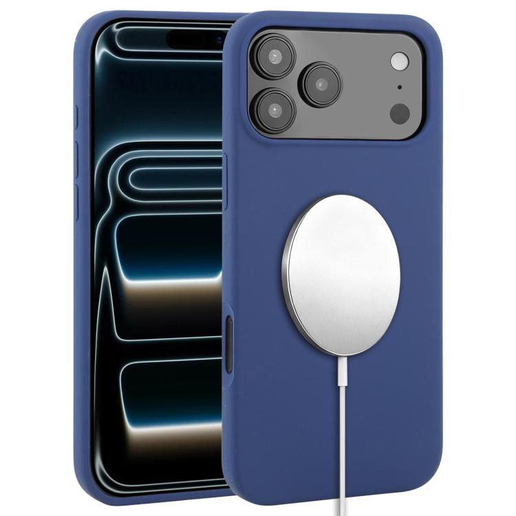 غطاء هاتف ماجسيف من السيليكون السائل بتغطية كاملة، لهواتف iPhone 17 Pro Max، iPhone 17 Pro، iPhone 17، iPhone Air