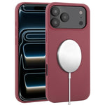 غطاء هاتف ماجسيف من السيليكون السائل بتغطية كاملة، لهواتف iPhone 17 Pro Max، iPhone 17 Pro، iPhone 17، iPhone Air