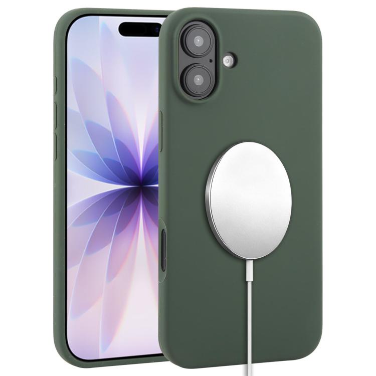 غطاء هاتف ماجسيف من السيليكون السائل بتغطية كاملة، لهواتف iPhone 17 Pro Max، iPhone 17 Pro، iPhone 17، iPhone Air