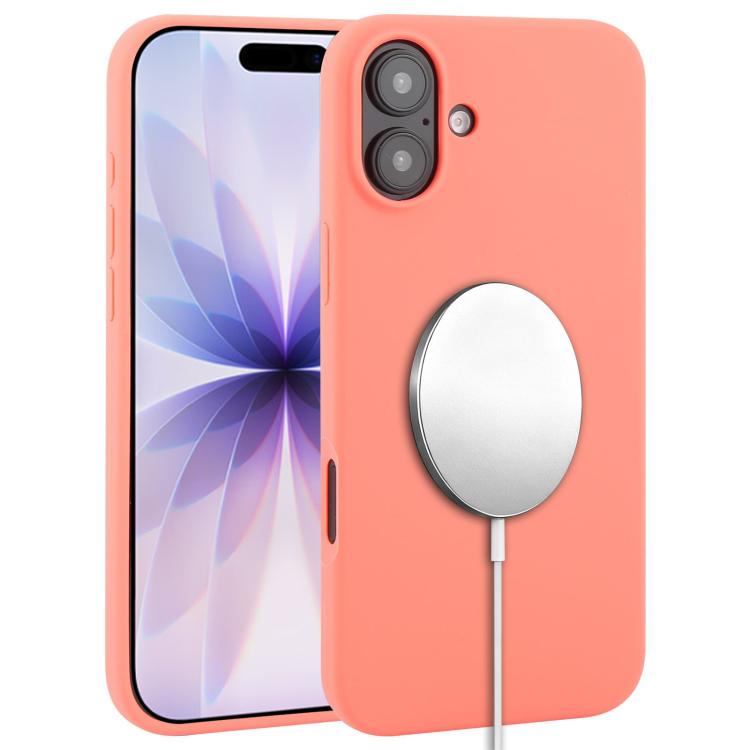 غطاء هاتف ماجسيف من السيليكون السائل بتغطية كاملة، لهواتف iPhone 17 Pro Max، iPhone 17 Pro، iPhone 17، iPhone Air