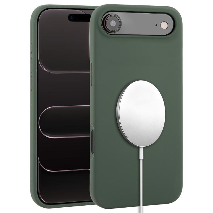 غطاء هاتف ماجسيف من السيليكون السائل بتغطية كاملة، لهواتف iPhone 17 Pro Max، iPhone 17 Pro، iPhone 17، iPhone Air