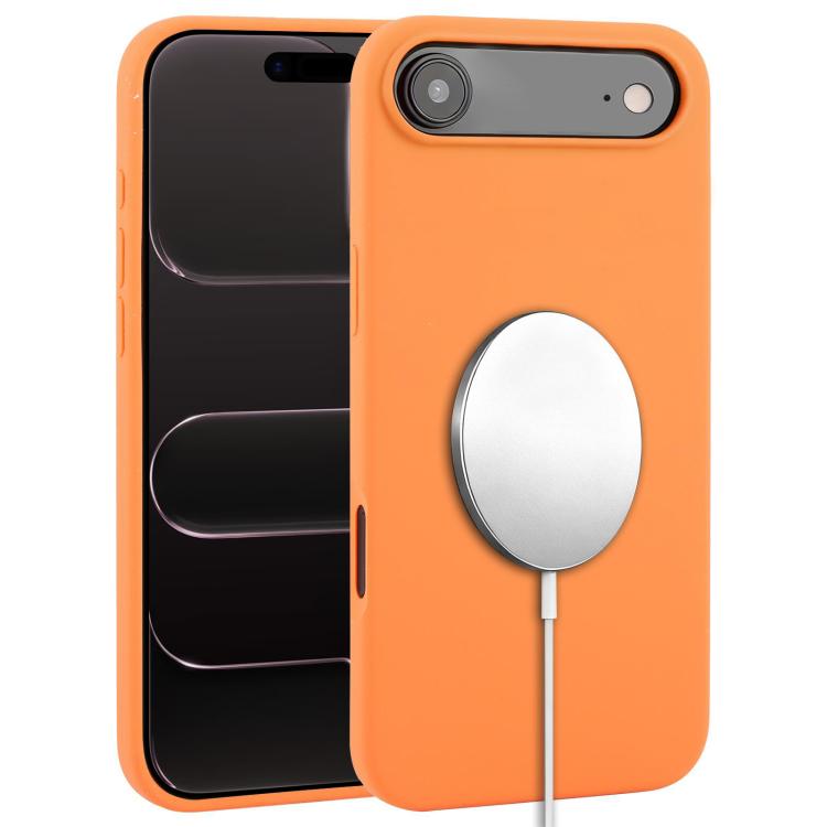 غطاء هاتف ماجسيف من السيليكون السائل بتغطية كاملة، لهواتف iPhone 17 Pro Max، iPhone 17 Pro، iPhone 17، iPhone Air
