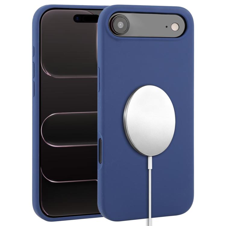 غطاء هاتف ماجسيف من السيليكون السائل بتغطية كاملة، لهواتف iPhone 17 Pro Max، iPhone 17 Pro، iPhone 17، iPhone Air