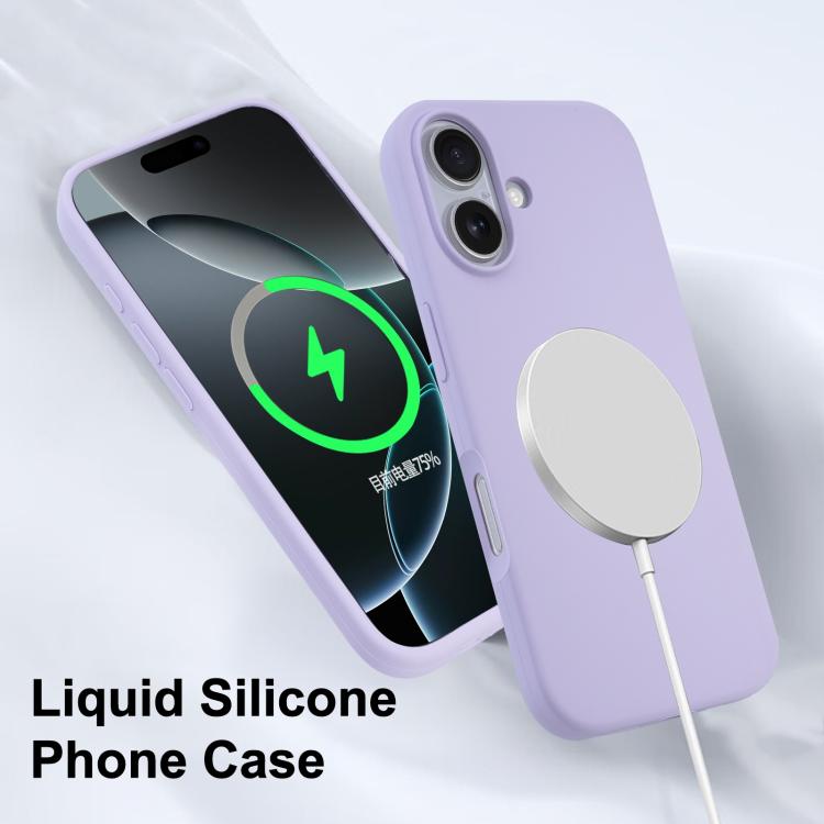 غطاء هاتف ماجسيف من السيليكون السائل بتغطية كاملة، لهواتف iPhone 17 Pro Max، iPhone 17 Pro، iPhone 17، iPhone Air