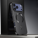 غطاء هاتف معدني من سبيكة ماجسيف مع درع مغناطيسي مطفي، لهواتف iPhone 17 Pro Max، iPhone 17 Pro، iPhone 17، iPhone Air، iPhone 16 Pro Max، iPhone 16 Pro، iPhone 15 Pro Max، iPhone 15 Pro