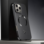 غطاء هاتف معدني من سبيكة ماجسيف مع درع مغناطيسي مطفي، لهواتف iPhone 17 Pro Max، iPhone 17 Pro، iPhone 17، iPhone Air، iPhone 16 Pro Max، iPhone 16 Pro، iPhone 15 Pro Max، iPhone 15 Pro