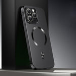 غطاء هاتف معدني من سبيكة ماجسيف مع درع مغناطيسي مطفي، لهواتف iPhone 17 Pro Max، iPhone 17 Pro، iPhone 17، iPhone Air، iPhone 16 Pro Max، iPhone 16 Pro، iPhone 15 Pro Max، iPhone 15 Pro