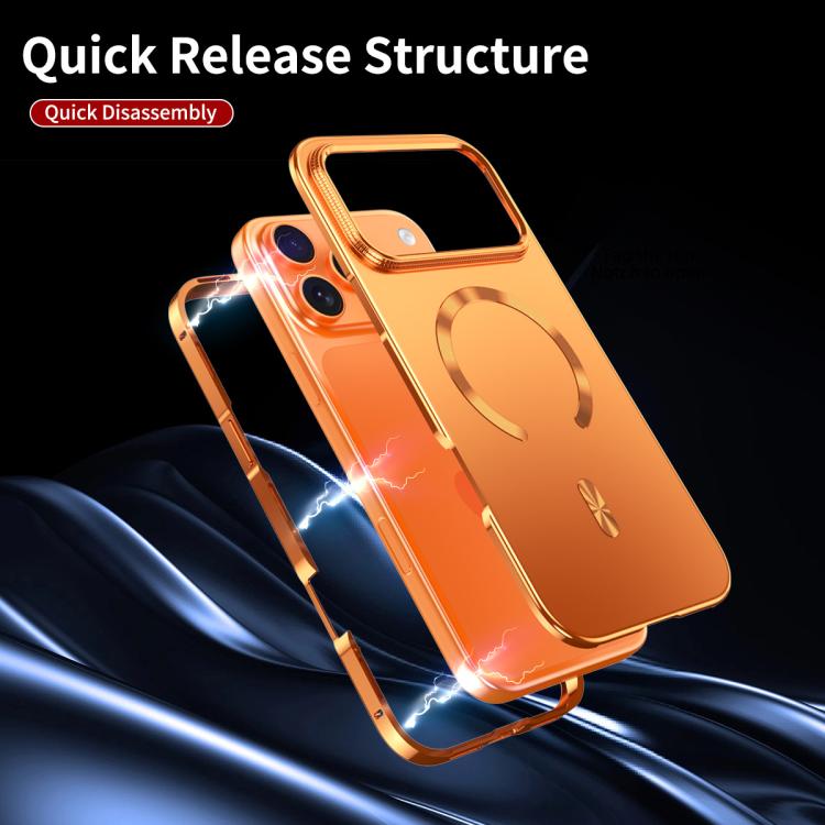غطاء هاتف معدني من سبيكة ماجسيف مع درع مغناطيسي مطفي، لهواتف iPhone 17 Pro Max، iPhone 17 Pro، iPhone 17، iPhone Air، iPhone 16 Pro Max، iPhone 16 Pro، iPhone 15 Pro Max، iPhone 15 Pro