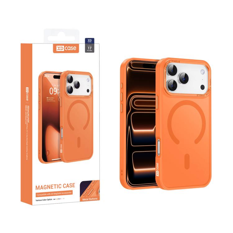 غطاء هاتف مغناطيسي بإطار عدسة معدني ملمس الجلد من XDcase، لهواتف iPhone 17 Pro Max، iPhone 17 Pro، iPhone 17
