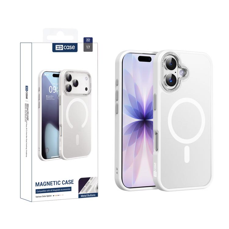 غطاء هاتف مغناطيسي بإطار عدسة معدني ملمس الجلد من XDcase، لهواتف iPhone 17 Pro Max، iPhone 17 Pro، iPhone 17
