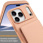 غطاء هاتف محفظة PU بنقشة الليتشي مع حبل من VIETAO، لهواتف iPhone 17 Pro Max، iPhone 17 Pro
