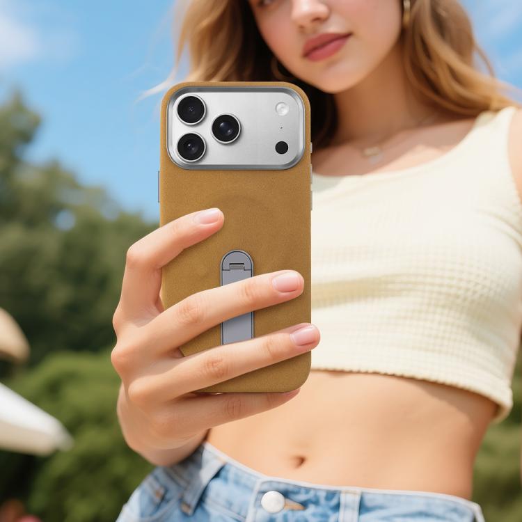 غطاء هاتف ماجسيف من جلد PU السويدي مع حامل من VIETAO، لهواتف iPhone 17 Pro Max، iPhone 17 Pro، iPhone 17، iPhone Air