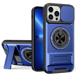 غطاء هاتف مغناطيسي متعدد الوظائف مع نافذة انزلاقية للعدسة ومقاوم للصدمات، لهواتف iPhone 13 Pro Max، iPhone 13 Pro، iPhone 12 Pro Max، iPhone 11 Pro Max، iPhone 11