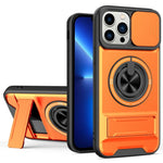 غطاء هاتف مغناطيسي متعدد الوظائف مع نافذة انزلاقية للعدسة ومقاوم للصدمات، لهواتف iPhone 13 Pro Max، iPhone 13 Pro، iPhone 12 Pro Max، iPhone 11 Pro Max، iPhone 11