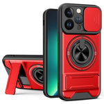 غطاء هاتف مغناطيسي متعدد الوظائف مع نافذة انزلاقية للعدسة ومقاوم للصدمات، لهواتف iPhone 13 Pro Max، iPhone 13 Pro، iPhone 12 Pro Max، iPhone 11 Pro Max، iPhone 11