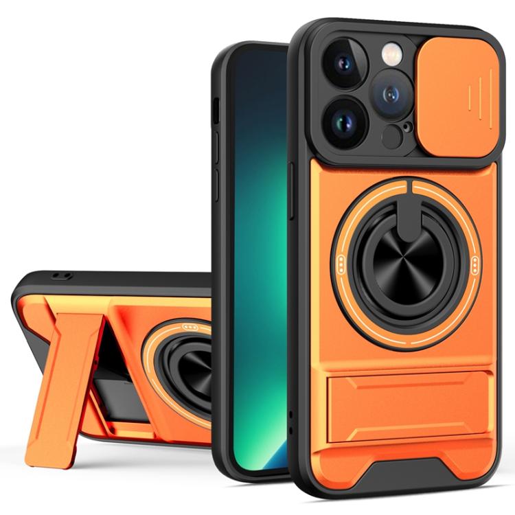 غطاء هاتف مغناطيسي متعدد الوظائف مع نافذة انزلاقية للعدسة ومقاوم للصدمات، لهواتف iPhone 13 Pro Max، iPhone 13 Pro، iPhone 12 Pro Max، iPhone 11 Pro Max، iPhone 11