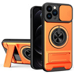 غطاء هاتف مغناطيسي متعدد الوظائف مع نافذة انزلاقية للعدسة ومقاوم للصدمات، لهواتف iPhone 13 Pro Max، iPhone 13 Pro، iPhone 12 Pro Max، iPhone 11 Pro Max، iPhone 11
