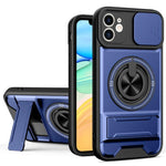 غطاء هاتف مغناطيسي متعدد الوظائف مع نافذة انزلاقية للعدسة ومقاوم للصدمات، لهواتف iPhone 13 Pro Max، iPhone 13 Pro، iPhone 12 Pro Max، iPhone 11 Pro Max، iPhone 11