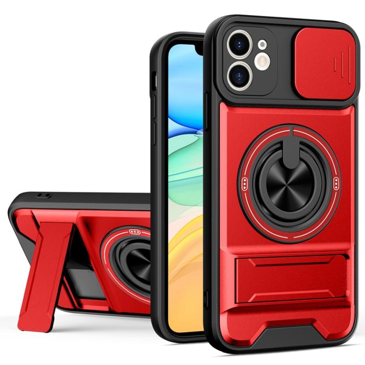 غطاء هاتف مغناطيسي متعدد الوظائف مع نافذة انزلاقية للعدسة ومقاوم للصدمات، لهواتف iPhone 13 Pro Max، iPhone 13 Pro، iPhone 12 Pro Max، iPhone 11 Pro Max، iPhone 11