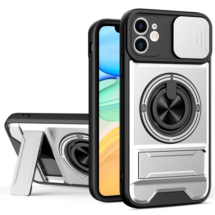 غطاء هاتف مغناطيسي متعدد الوظائف مع نافذة انزلاقية للعدسة ومقاوم للصدمات، لهواتف iPhone 13 Pro Max، iPhone 13 Pro، iPhone 12 Pro Max، iPhone 11 Pro Max، iPhone 11