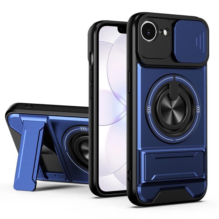غطاء هاتف مغناطيسي مقاوم للصدمات مع نافذة منزلقة للعدسة متعددة الوظائف، لهواتف iPhone 17e / 16e، iPhone 17 Pro Max، iPhone 17 Pro، iPhone Air، iPhone 16 Pro Max، iPhone 16 Pro، iPhone 16، iPhone 15 Pro Max، iPhone 15 Pro
