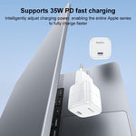 شاحن سريع صغير مكعب جليدي Yesido YC103 PD 35W Type-C، قابس الاتحاد الأوروبي