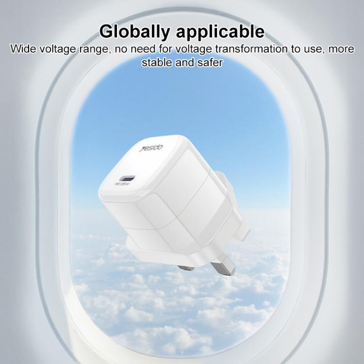 شاحن سريع صغير مكعب جليدي Yesido YC149 PD 35W Type-C، قابس المملكة المتحدة