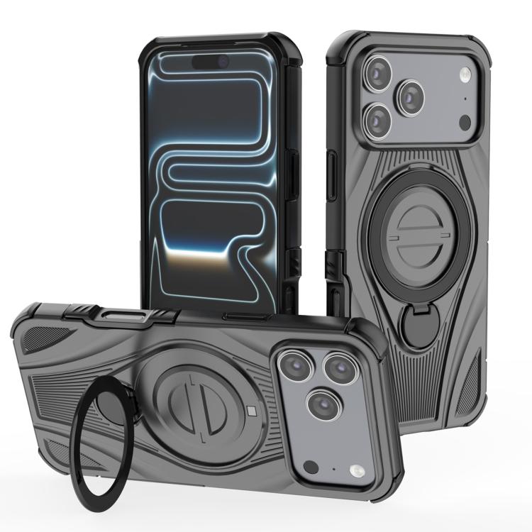 غطاء هاتف مغناطيسي مع حامل دوار معدني بشكل حلقة نجمية، لهواتف iPhone 17 Pro Max، iPhone 17 Pro، iPhone 17، iPhone Air، iPhone 16 Pro Max، iPhone 16 Pro، iPhone 16