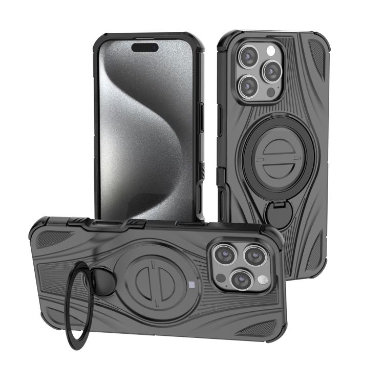 غطاء هاتف مغناطيسي مع حامل دوار معدني بشكل حلقة نجمية، لهواتف iPhone 17 Pro Max، iPhone 17 Pro، iPhone 17، iPhone Air، iPhone 16 Pro Max، iPhone 16 Pro، iPhone 16