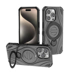 غطاء هاتف مغناطيسي مع حامل دوار معدني بشكل حلقة نجمية، لهواتف iPhone 17 Pro Max، iPhone 17 Pro، iPhone 17، iPhone Air، iPhone 16 Pro Max، iPhone 16 Pro، iPhone 16