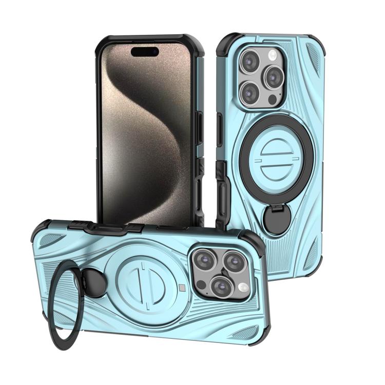 غطاء هاتف مغناطيسي مع حامل دوار معدني بشكل حلقة نجمية، لهواتف iPhone 17 Pro Max، iPhone 17 Pro، iPhone 17، iPhone Air، iPhone 16 Pro Max، iPhone 16 Pro، iPhone 16