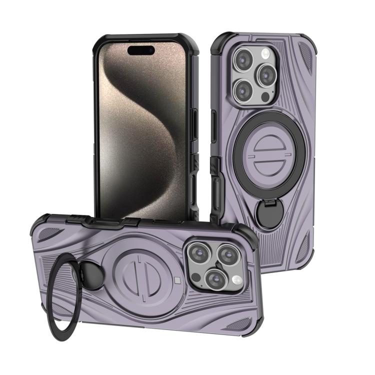 غطاء هاتف مغناطيسي مع حامل دوار معدني بشكل حلقة نجمية، لهواتف iPhone 17 Pro Max، iPhone 17 Pro، iPhone 17، iPhone Air، iPhone 16 Pro Max، iPhone 16 Pro، iPhone 16