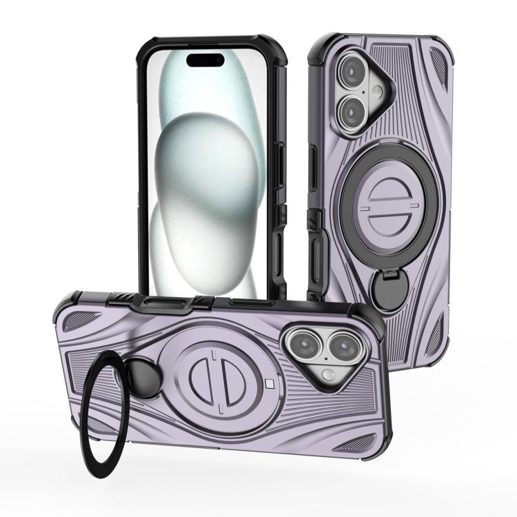 غطاء هاتف مغناطيسي مع حامل دوار معدني بشكل حلقة نجمية، لهواتف iPhone 17 Pro Max، iPhone 17 Pro، iPhone 17، iPhone Air، iPhone 16 Pro Max، iPhone 16 Pro، iPhone 16
